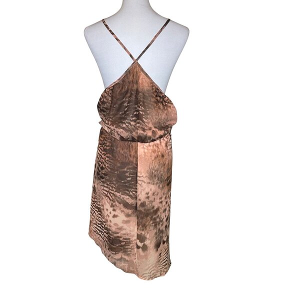 LYS Plus Size 3X Y2K Animal Print Cross Back Cami Slip Dress High-Low Hem - Picture 3 of 11